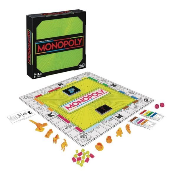 Monopoly Neon Pop Board Game - Picture 2 of 8